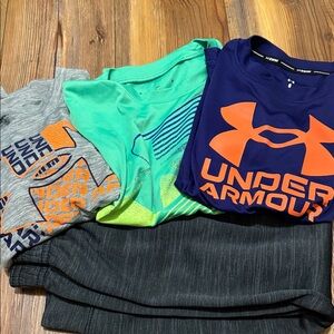Under Armour Kids' Teal, Gray, and Navy T-Shirts